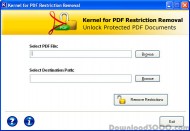 Kernel for PDF Restriction Removal screenshot